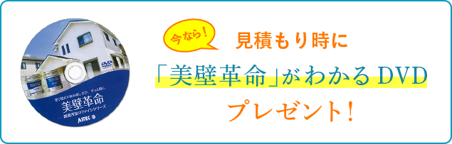 今なら見積もり時に「美壁革命」DVDプレゼント！